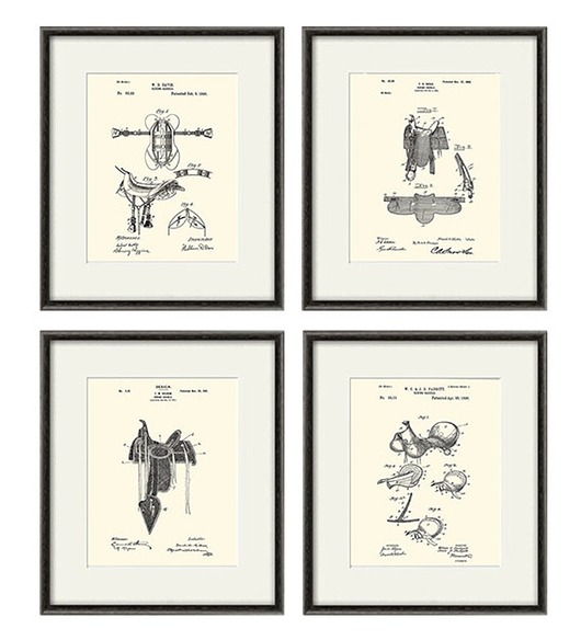 grafiki i ilustracje Rysunek patent grafika siodło jeździectwo sport