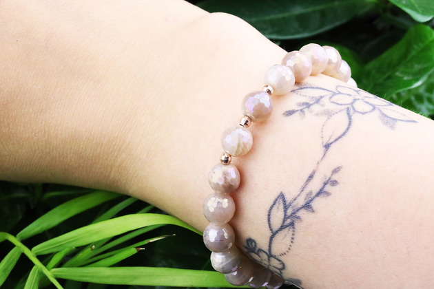 Bransoletka Kamień Słoneczny Metalizowany Brazi Druse Jewelry