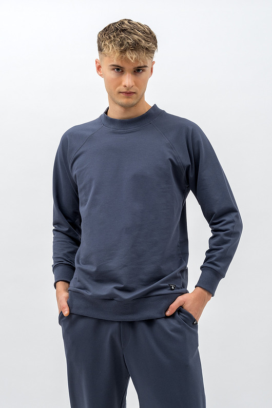 bluzy męskie Bluza raglan  basic  ,,TOLGA" grafit