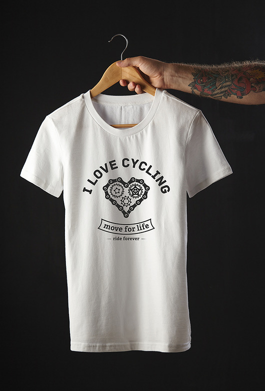 t-shirty męskie Koszulka T-SHIRT.  I love cycling