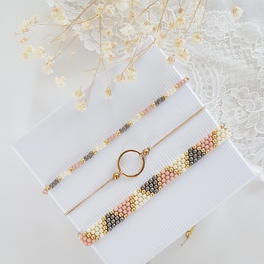 zestaw bransoletek karma LEI handmade 