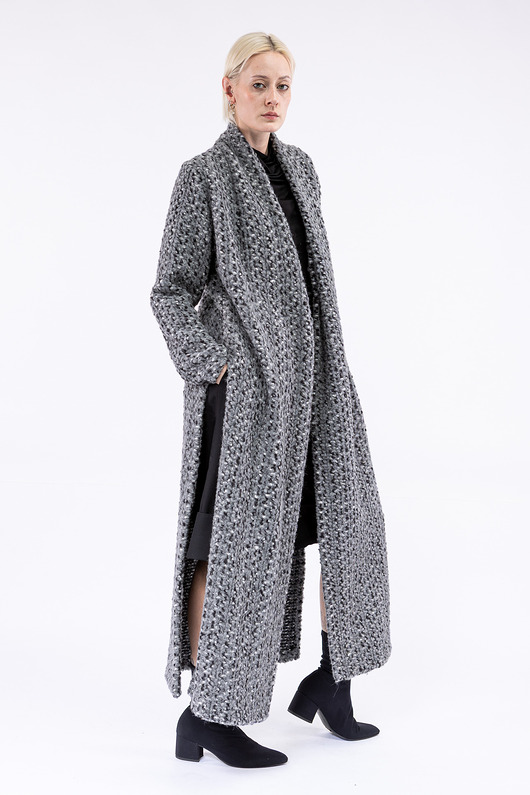 płaszcze damskie Woolen cardigan coat