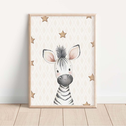 obrazy i plakaty do pokoju dziecięcego Plakat Zebra - Plakaty Na Ścianę Dla Dzieci