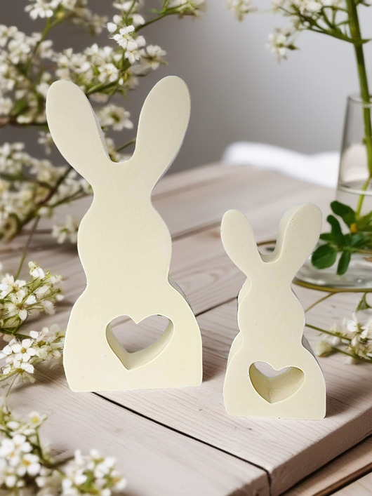 ozdoby wielkanocne Zajączki wielkanocne figurki z gipsu DW02
