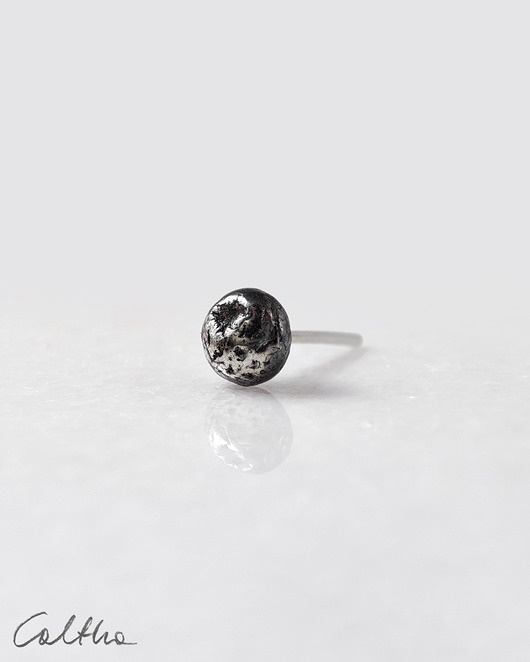 kolczyki wire wrapping Kamyk - srebrny kolczyk - sztyft