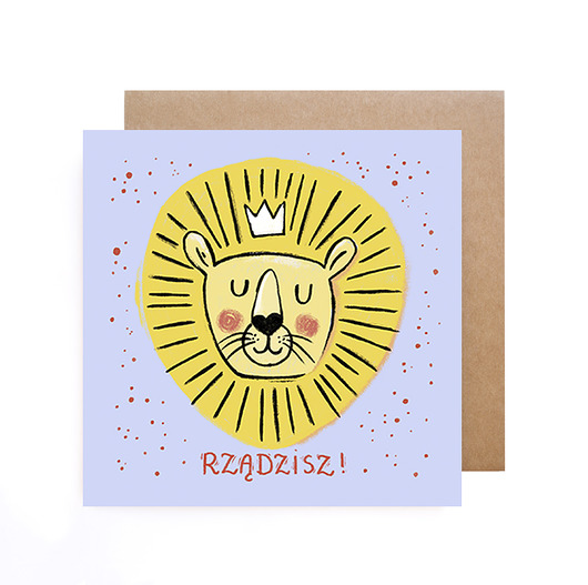 Rządzisz! - Kartka z lwem Papieroteka
