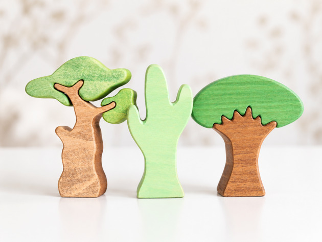 klocki i zabawki drewniane Zestaw drewnianych figurek