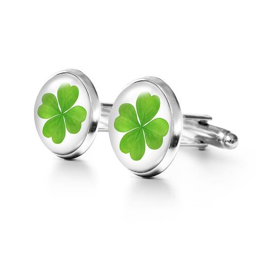 spinki do mankietów Koniczyna - spinki do mankietów