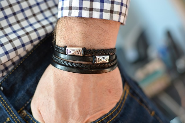biżuteria męska BRANSOLETKA MĘSKA MAGNETOOS DOUBLE VARIO black