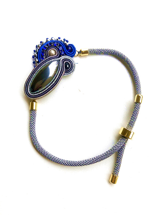 bransoletki soutache Elegancka sutaszowa bransoletka SAPHIR