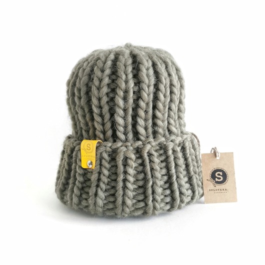 czapki damskie Zielona czapka z wełny i alpaki  WOOLY szałwia