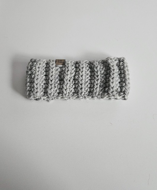 opaski do włosów Szara Opaska wełniana