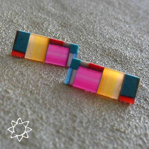 ECO MOSAIC- kolczyki z recyklingu KOS jewellery