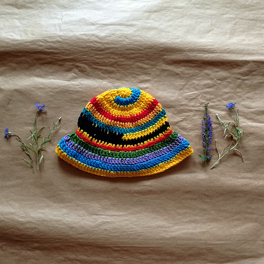 kapelusze damskie BUCKET HAT żółta ekspresja
