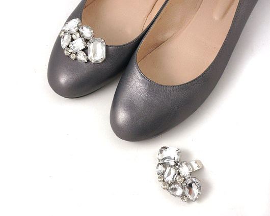 Klipsy do butów- Glamour / Silver Coquet