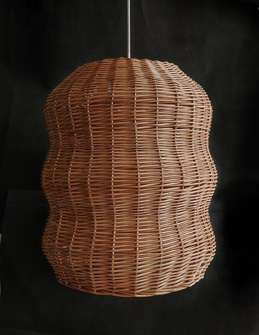 lampy wiszące Wiklinowy klosz do lampy wiszącej