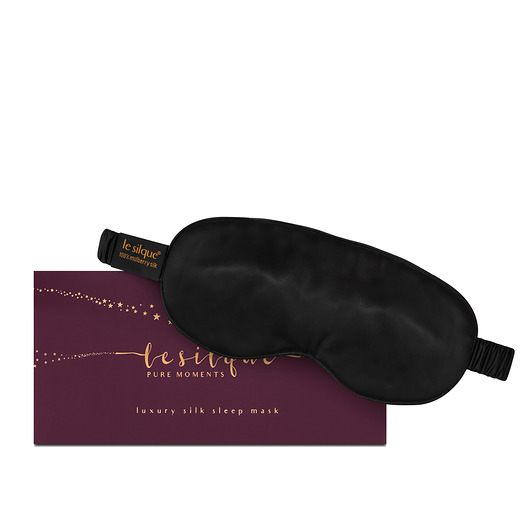 opaski na oczy LE SILQUE Opaska na oczy z jedwabiu - black