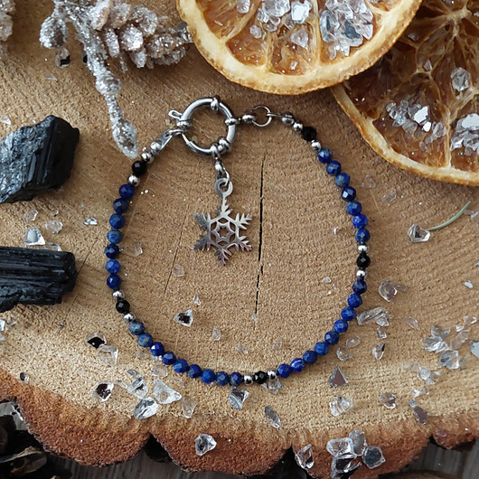 Bransoletka z lapis lazuli i turmalinem REVEAL