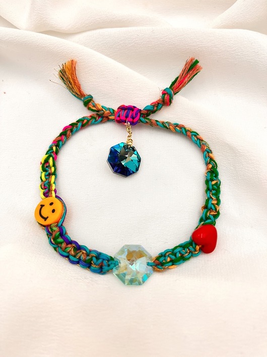 bransoletki na sznurku Bransoletka sznurkowa shamballa Swarovski serce