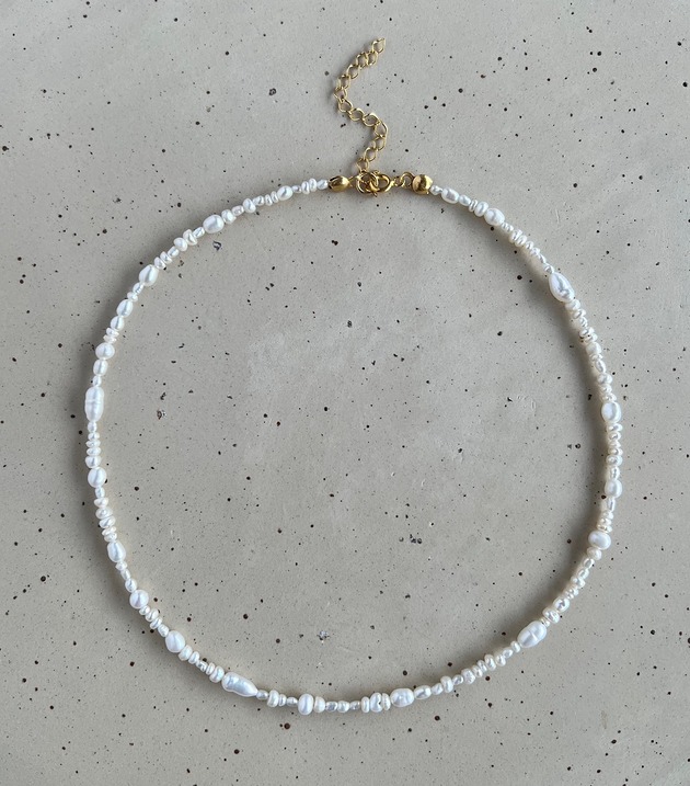 chokery Choker z pereł HAVANA no. 11 pozłacany