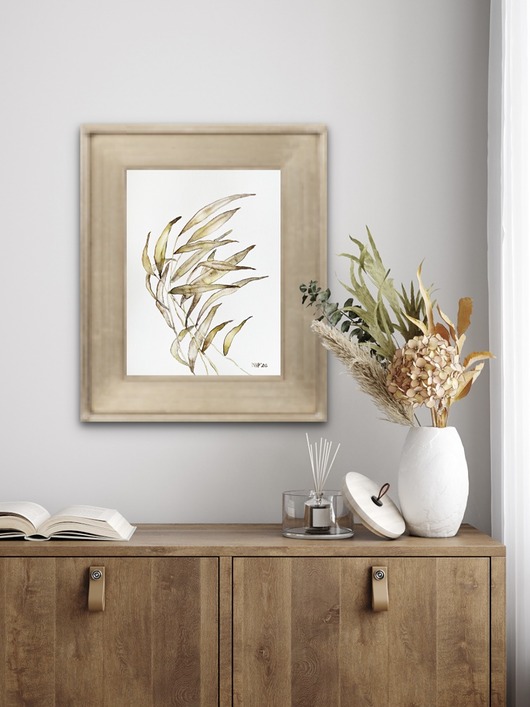 obrazy Listki nude a4 - akwarela