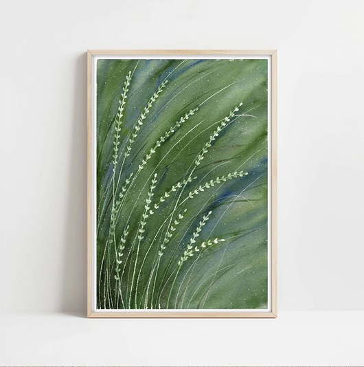 obrazy Oryginalna akwarela. Łąka A4