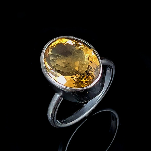 pierścionki srebrne Pierścionek złoty cytryn