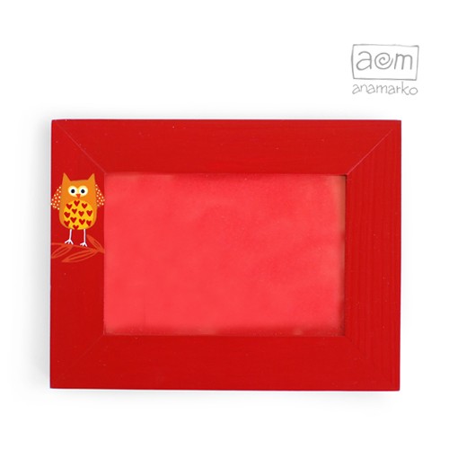 ::ramka 9x13 - sowa czerwona anamarko