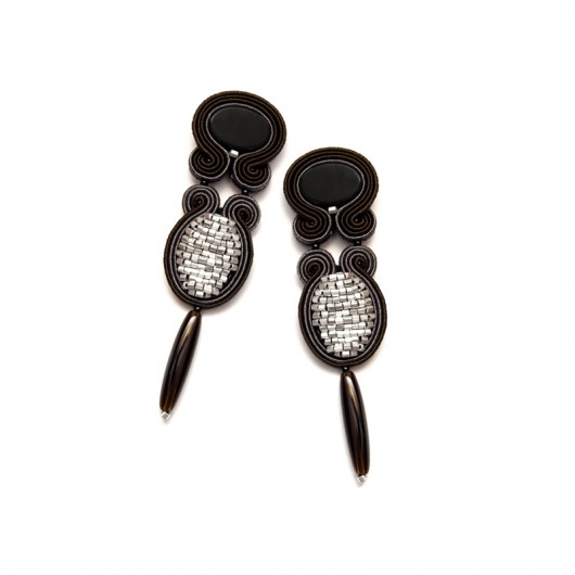 Kolczyki soutache - długie, boho glam maanuela