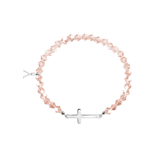 Bransoletka Pink Silver Cross AFRODITTE COLLECTION
