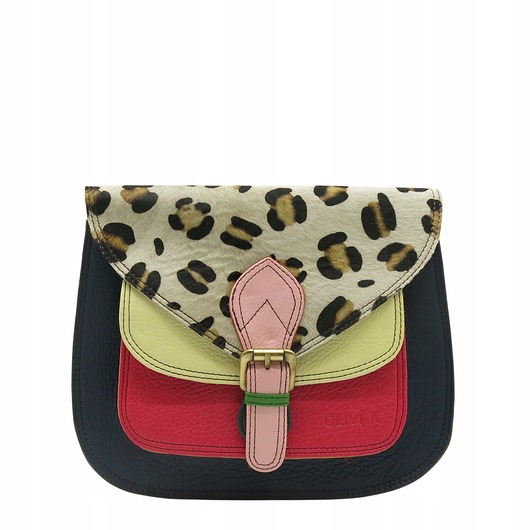 torby na ramię Torebka listonoszka elegancka regulowany pasek skórzana kolorowa OLIVKA