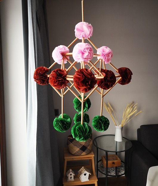 Dekoracja Pająk Wooden Love