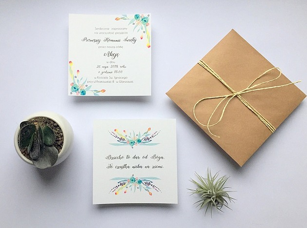 zaproszenia na komunię Zaproszenie  na Komunię Świętą FD4