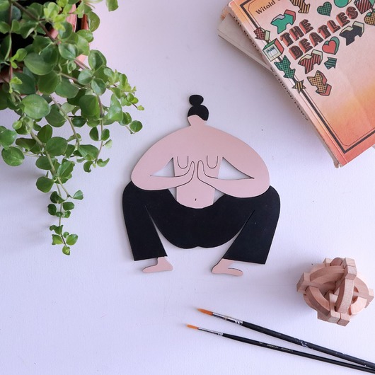 dodatki - różne Dekor kobieta 3 pudrowy róż