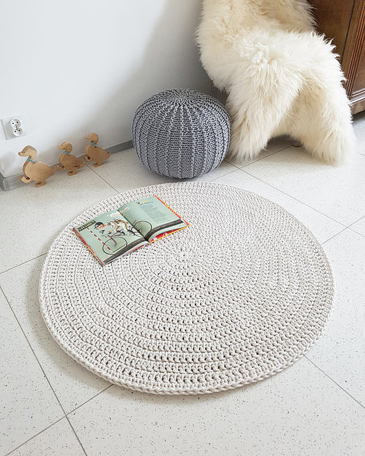 Dywan okrągły gładki beż - dostępne kolory Made of Weaves