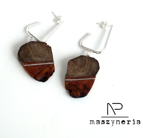 Wood&Amber Kolczyki Maszyneria