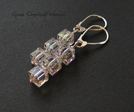 kryształ Swarovski kostki moonlight Gosia Chruściel-Waniek