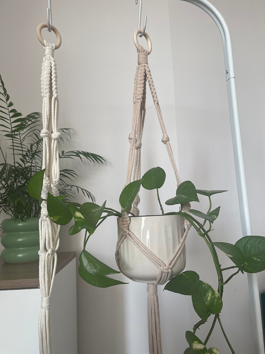 kwietniki Wieszak na rośliny kwietnik makrama ze sznurka bawełnianego 