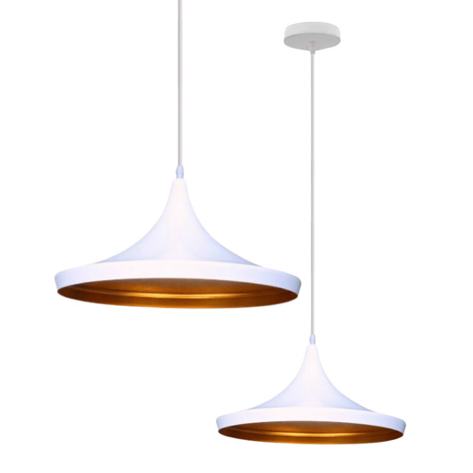 lampy wiszące Lampa wisząca zwis żyrandol lampa na sufit biała LED E27