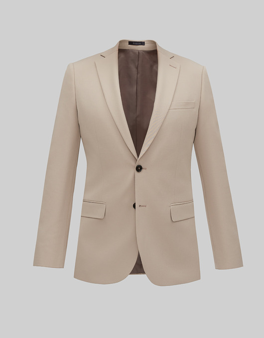marynarki męskie Marynarka do zestawu lido 02 beżowy slim fit