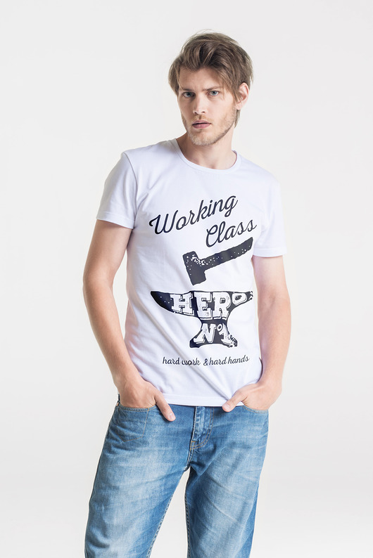 HERO - MęskI T-shirt BIAŁY GAU great as You