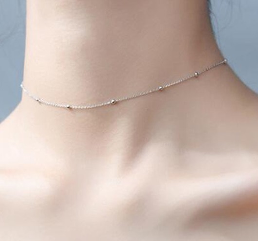 Naszyjnik minimalistyczny kuleczki Czaki Bransoletki