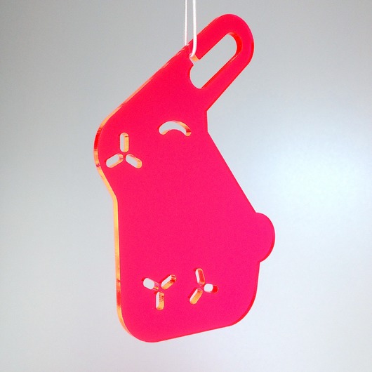 BUNNY red/trans/fluorescent/s YUKIKO