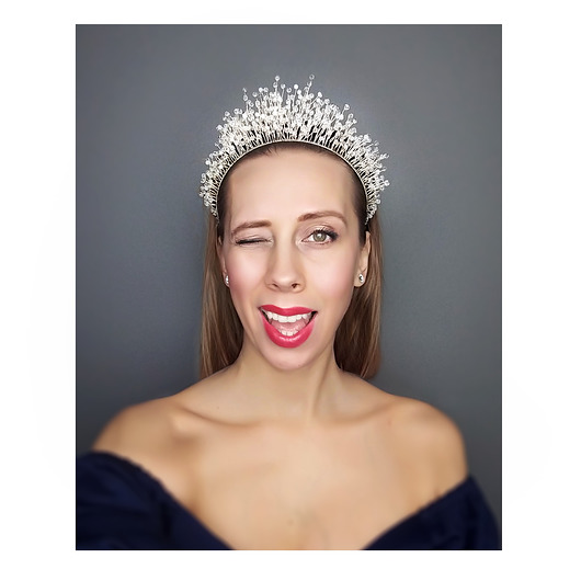 Ślubne ozdoby do włosów Tiara ślubna Victoria