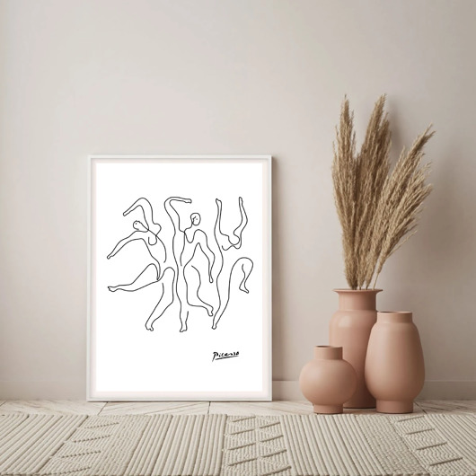 plakaty PLAKAT Pablo Picasso, grafika, trzech tancerzy