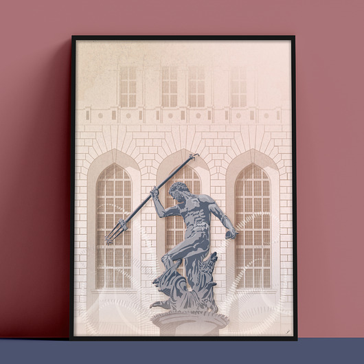 plakaty Plakat NEPTUN, pomnik na Starym Mieście w Gdańsku, Gdańsk