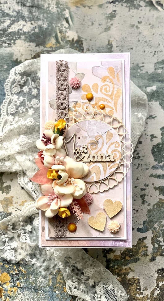kartki scrapbooking Kartka Ślubna