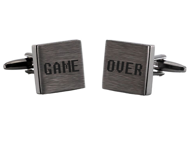 spinki do mankietów Spinki do mankietów koszuli GAME OVER GRAWER
