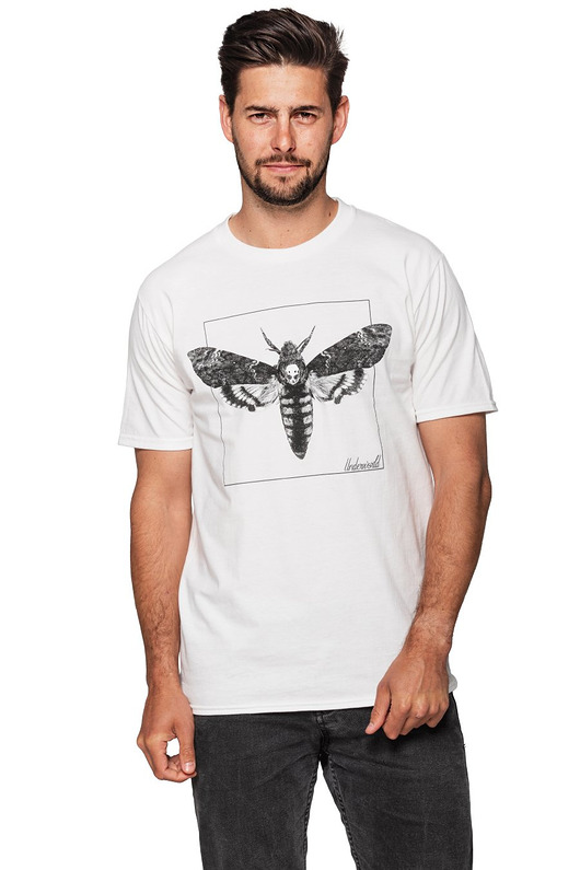 t-shirty męskie T-shirt męski UNDERWORLD Night Butterfly biały