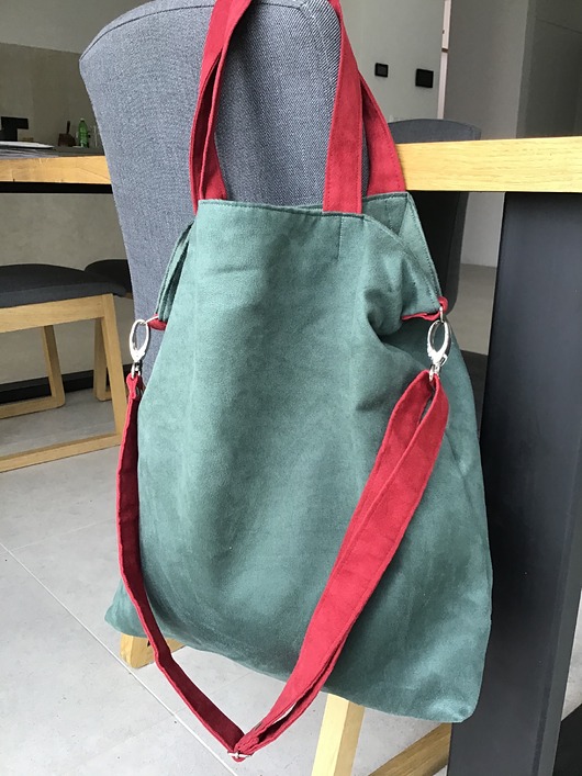 torby na ramię Torba na ramię XL - zieleń, bordo